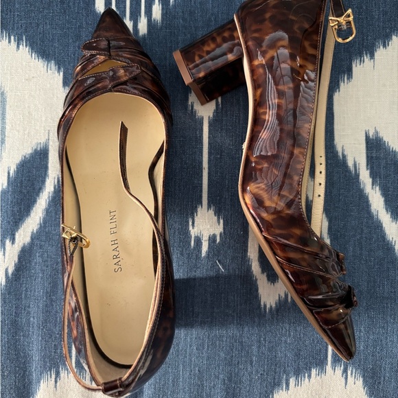 Sarah Flint Madison Perfect Block Heel 50mm Tortoise | Never Worn - Picture 5 of 5